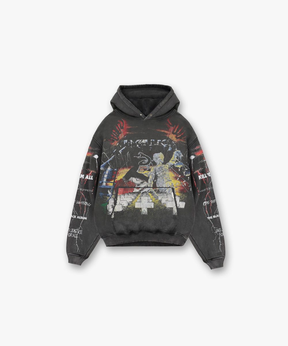 Represent X Metallica Master Of Puppets Hoodie - Vintage Grey