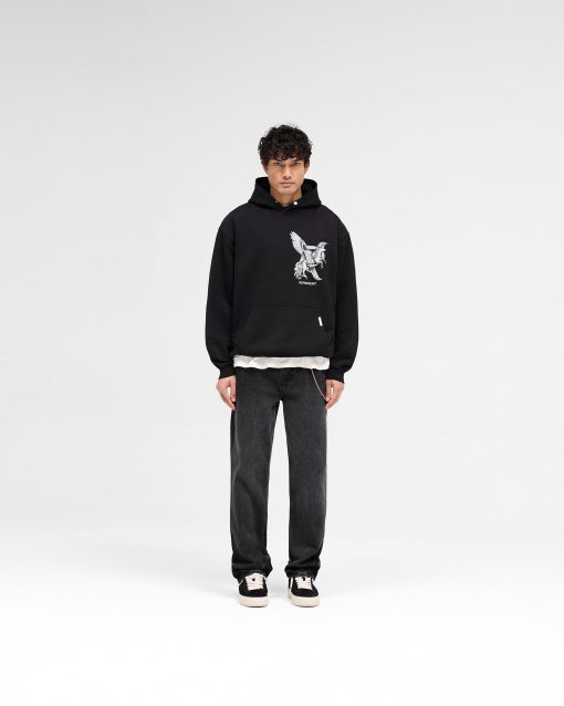 Elegance In Motion Hoodie - Jet Black