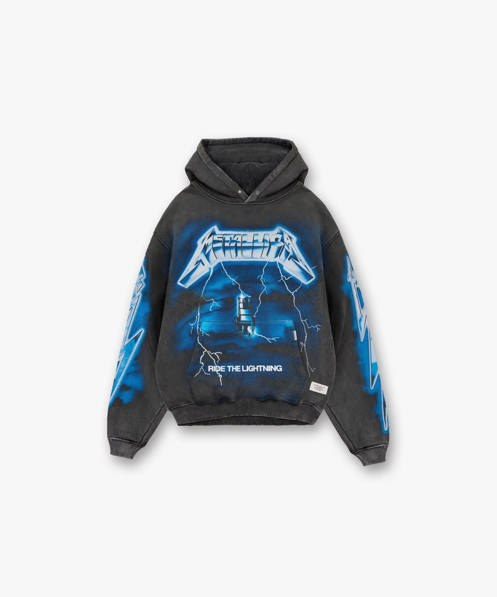 Represent X Metallica Ride The Lightning Hoodie - Vintage Grey