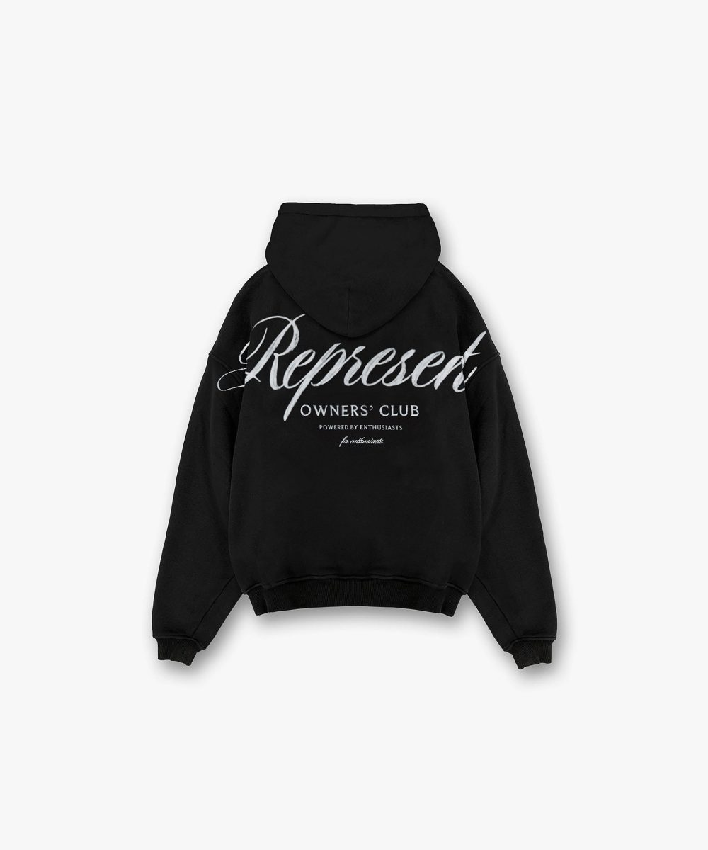 Represent Owners Club Script Hoodie - Black