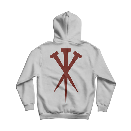 Nails Light Grey Hoodie