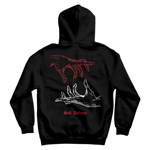SELF DEFENCE Black Hoodie
