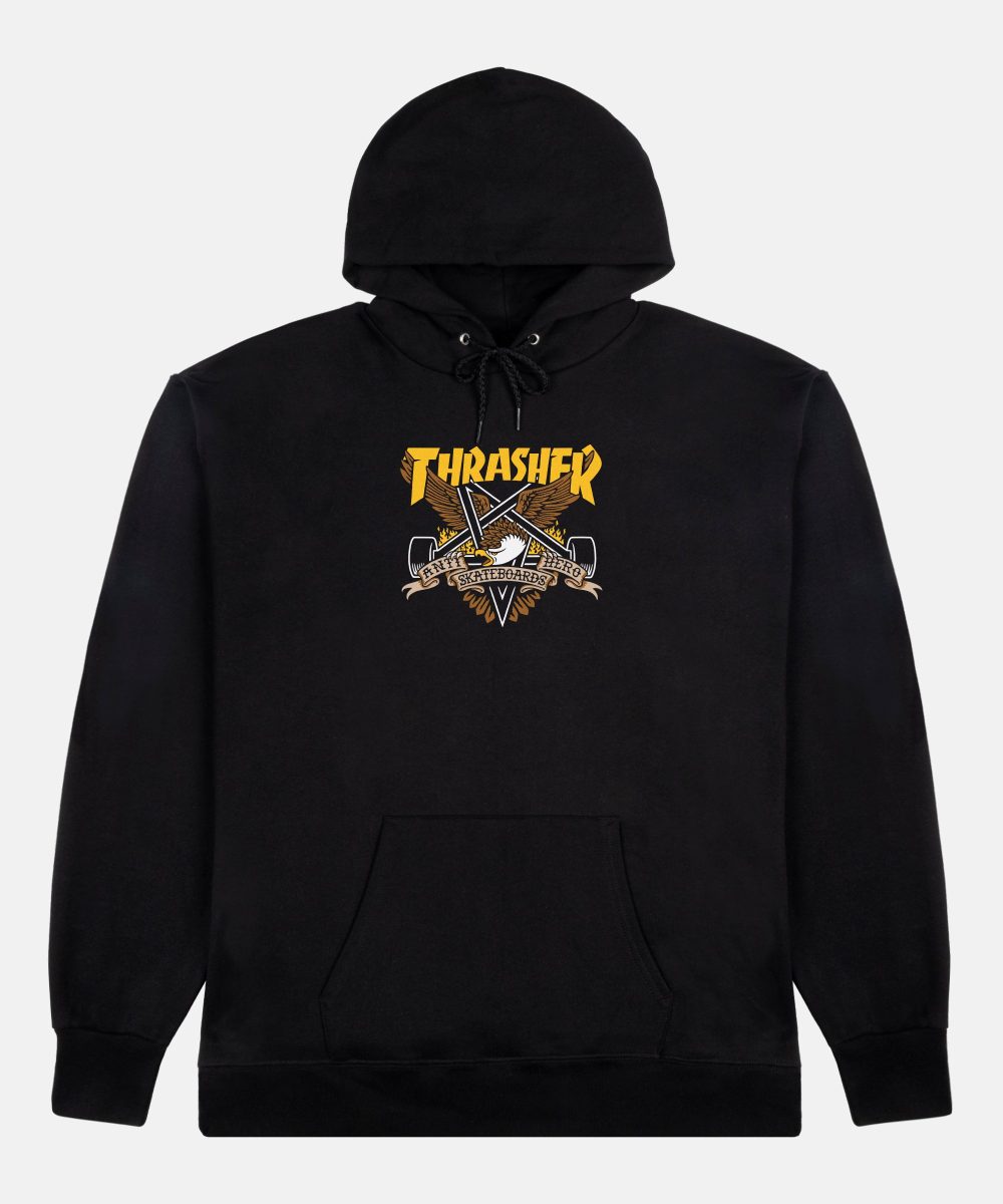 EAGLEGRAM - HOODIE - BLACK
