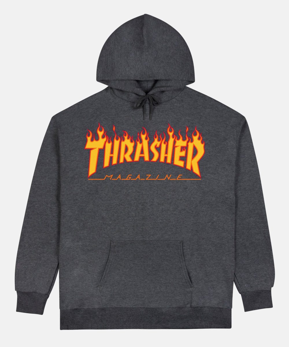 FLAME-HOODIE-DARK HEATHER