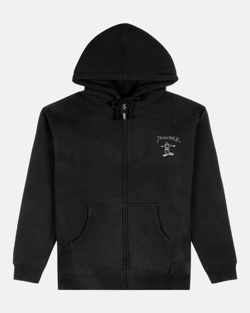 GONZ - ZIP UP HOODIE - BLACK