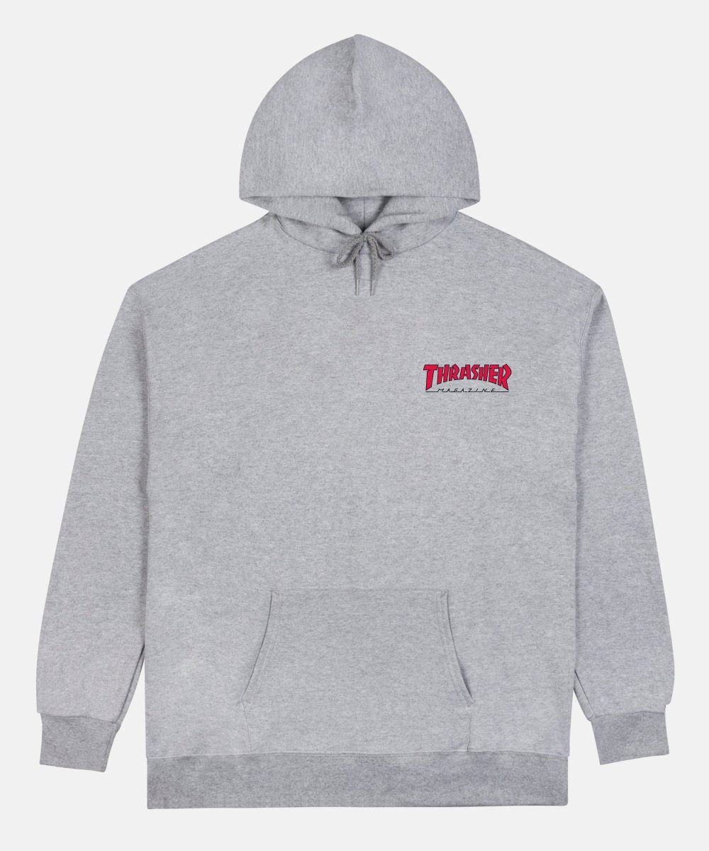 LITTLE OUTLINE - HOODIE - GREY