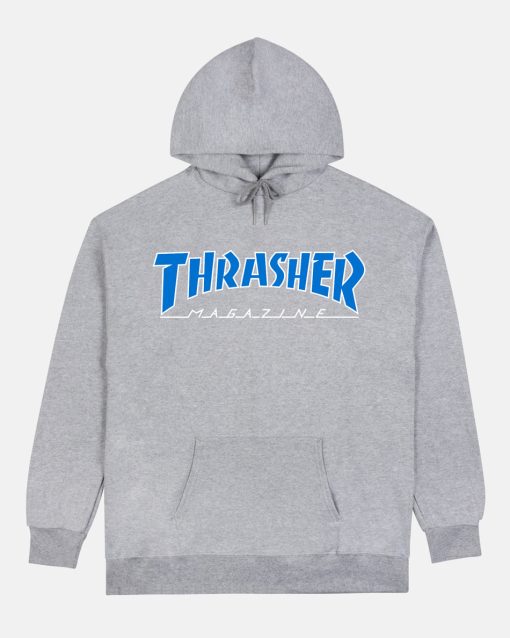 OUTLINED - HOODIE - GREY/BLUE