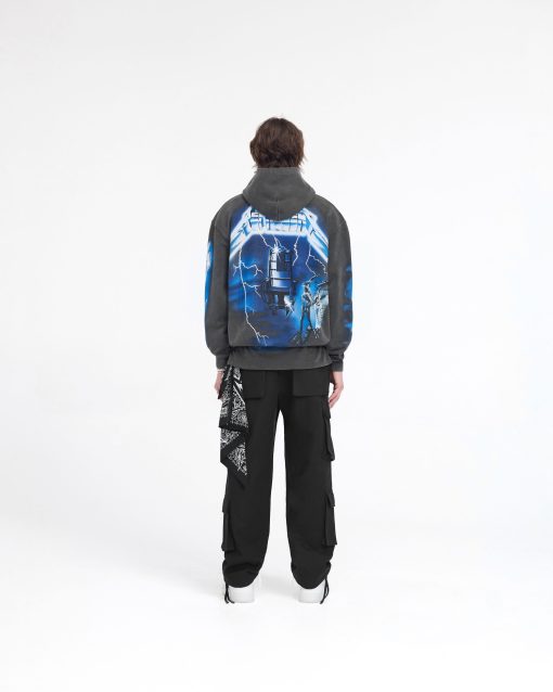 Represent X Metallica Ride The Lightning Hoodie - Vintage Grey