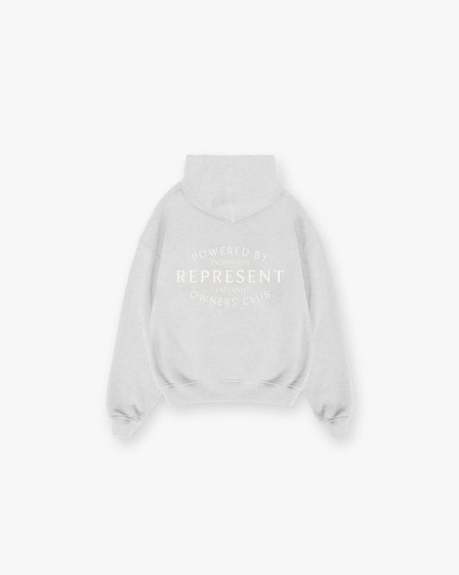 Represent Owners Club Stamp Zip Up Hoodie - Ash Grey